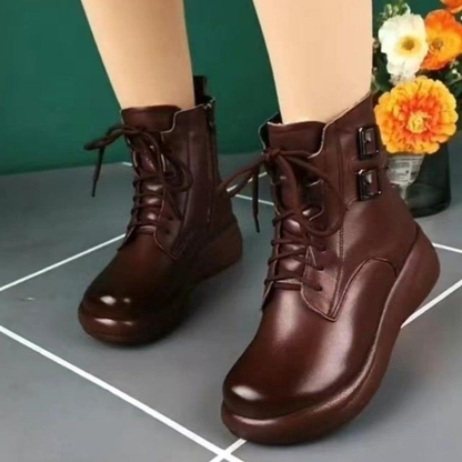 Bottines compensées en cuir Brenda