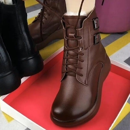 Bottines compensées en cuir Brenda