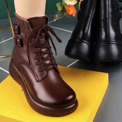 Bottines compensées en cuir Brenda